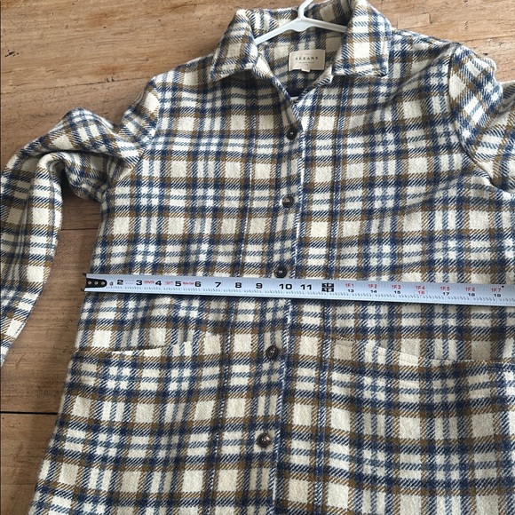 Sézane Will Jacket Plaid Wool Coat Size S - Picture 9 of 12